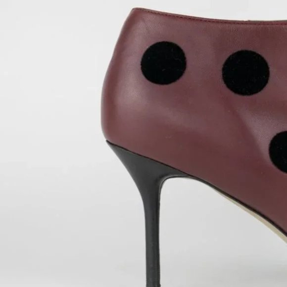 Sergio Rossi AW/11 Blood Red Polka Dot Booties - Picture 7 of 9